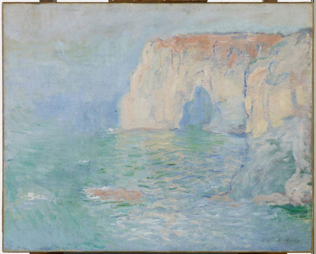 Claude Monet, La Manneporte, reflets sur l'eau