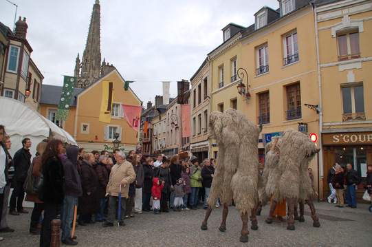 Spectacle dans les rues d'Harfleur