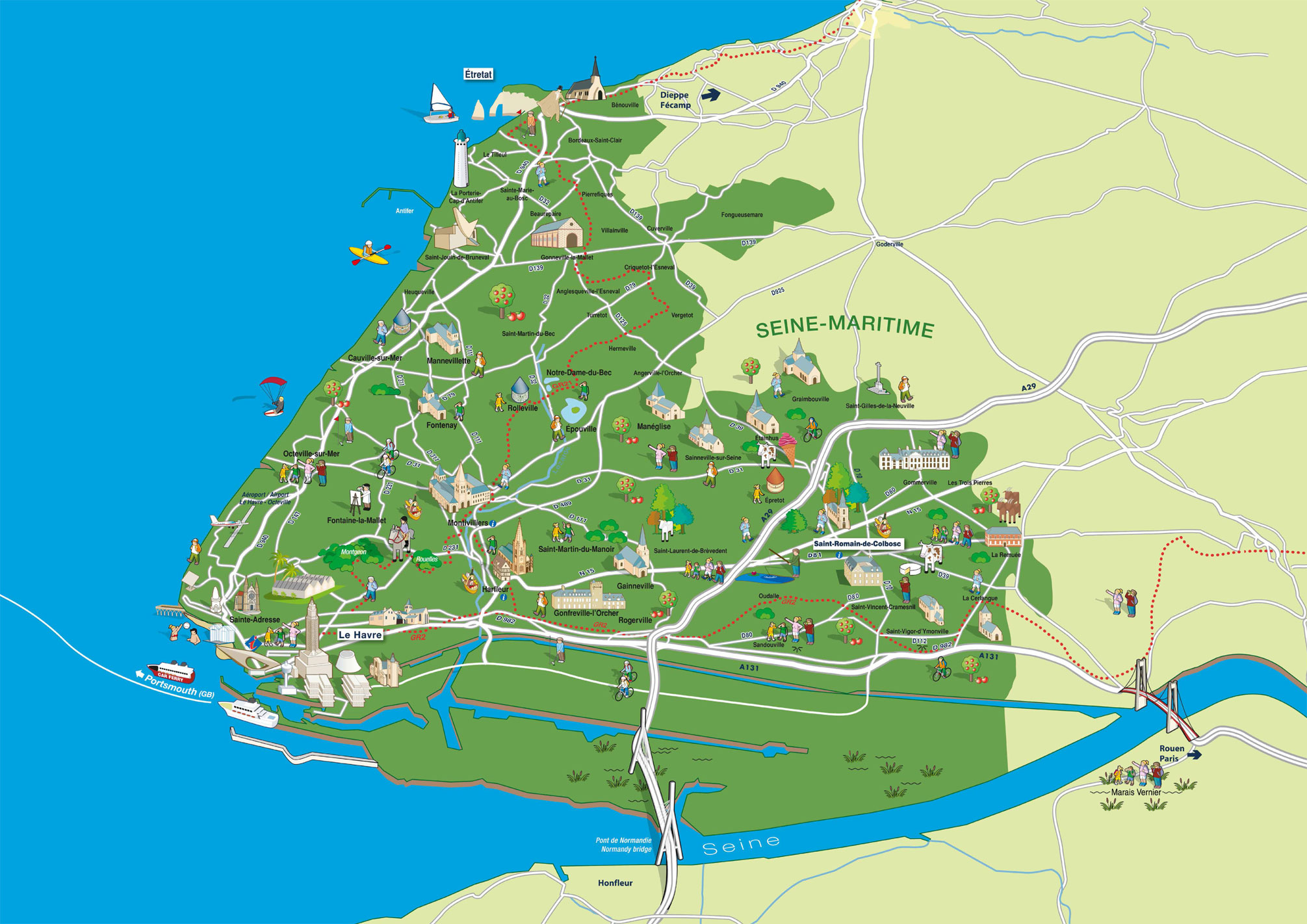 Carte de la destination Le Havre Seine Métropole