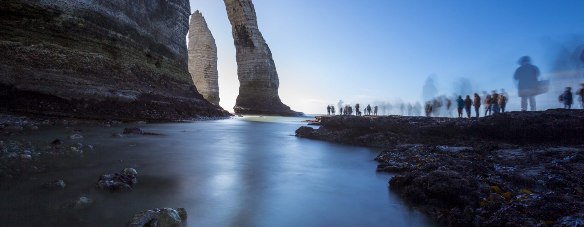 La Porte d'Aval et l'Aiguille d'Etretat à marée basse