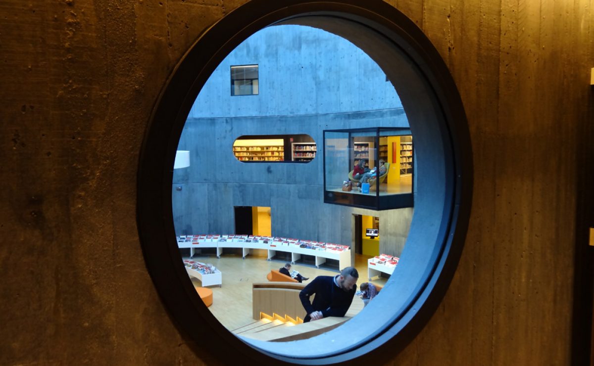 Vue sur le cratère du petit Volcan et sa bibliothèque