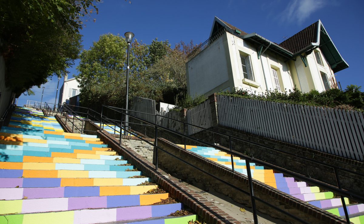 Le haut des escaliers de Montmorency