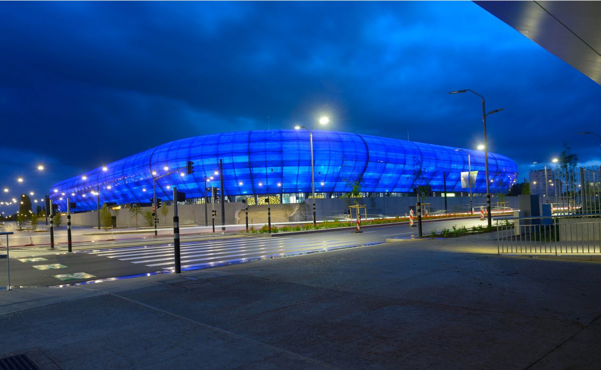 Le Stade Océane de nuit