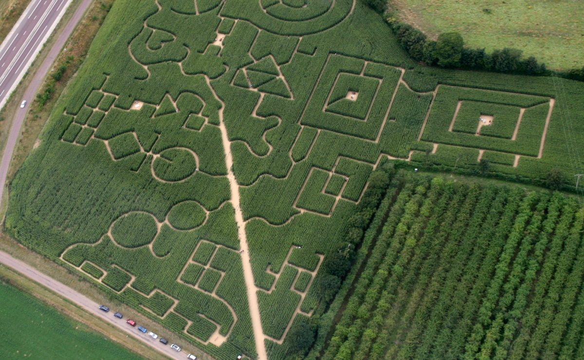 Vue aérienne du labyrinthe du Pays du Havre