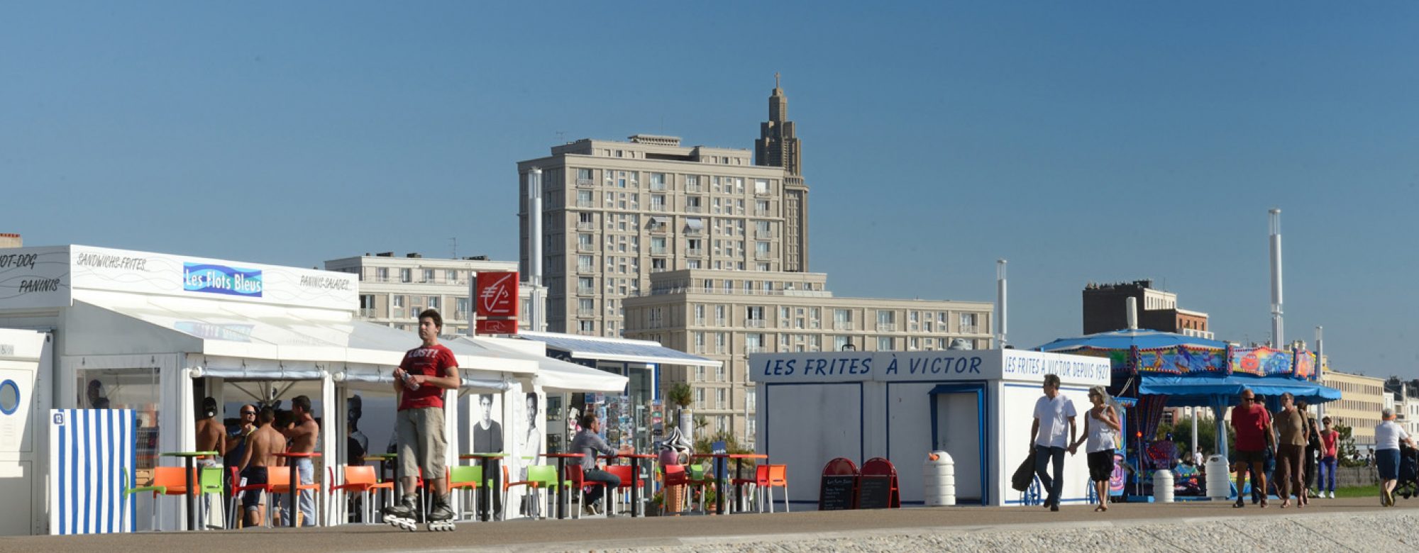 Restaurants de mer sur la plage du Havre